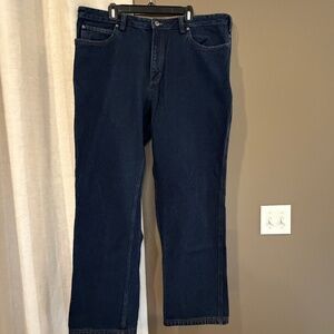 Duluth Trading Company Men's Denim Dark Wash Straight Leg Jeans, Size 42x34